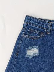 Toddler Girls GET THE PARTY STARTED Denim Shorts