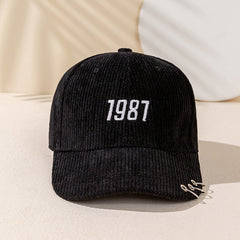 Men's Embroidered 1997 Corduroy Polyester Baseball Cap