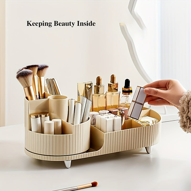 Rotating Cosmetic Organizer Pen Tube Desktop Makeup Brushes Lipstick Shelf