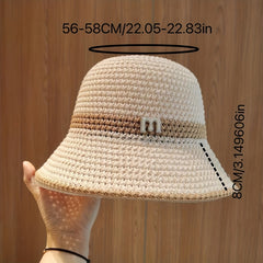 Crochet Bucket Hat Sunscreen Basin Hat for Women