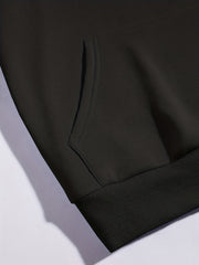 Heart Graphic Sports Hoodie with Front Pocket