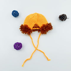 3M Lion Handknitted Baby Photography Props Hat Shorts Suit
