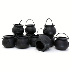 12pcs Mini Witch Cauldron Halloween Candy Buckets for Party Favors