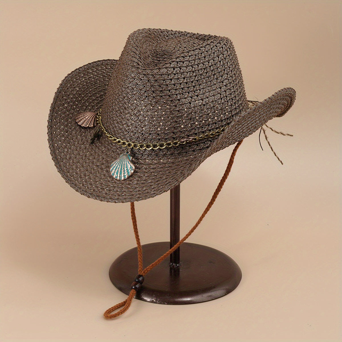 Boho Vintage Straw Sun Hat Cowboy Outdoor Travel Beach Hat