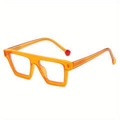Y2K Clear Lens Glasses TR90 Square Spectacles Frame For Women Men