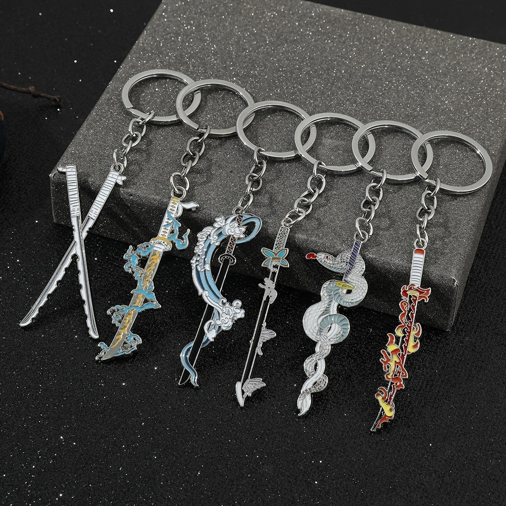Anime Metal Weapon Keychain Pendant
