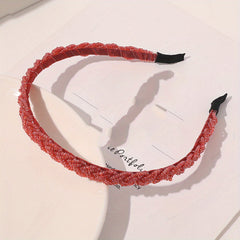 Crystal Beaded Headband Braided Hair Band Style Headdress Hair Accessories