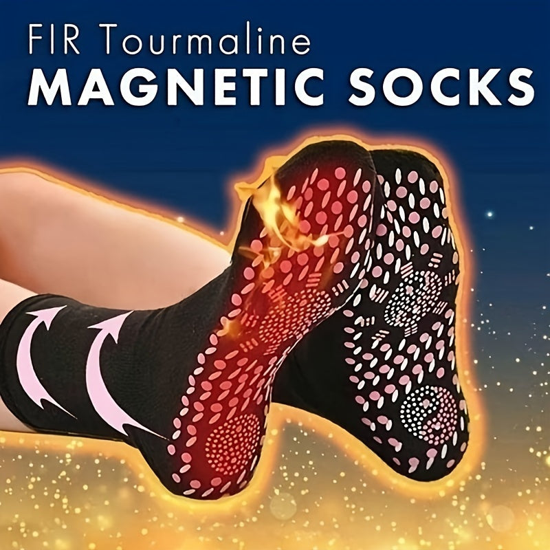 3 Pairs Massage Crew Socks Foot Warmer Sweat-absorbing Anti-odor Size 6.5-9.5