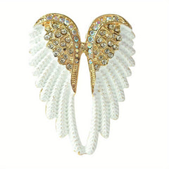 Angel Wings Brooch Feather Corsage Rhinestone Jewelry Clothing Accessories Pin