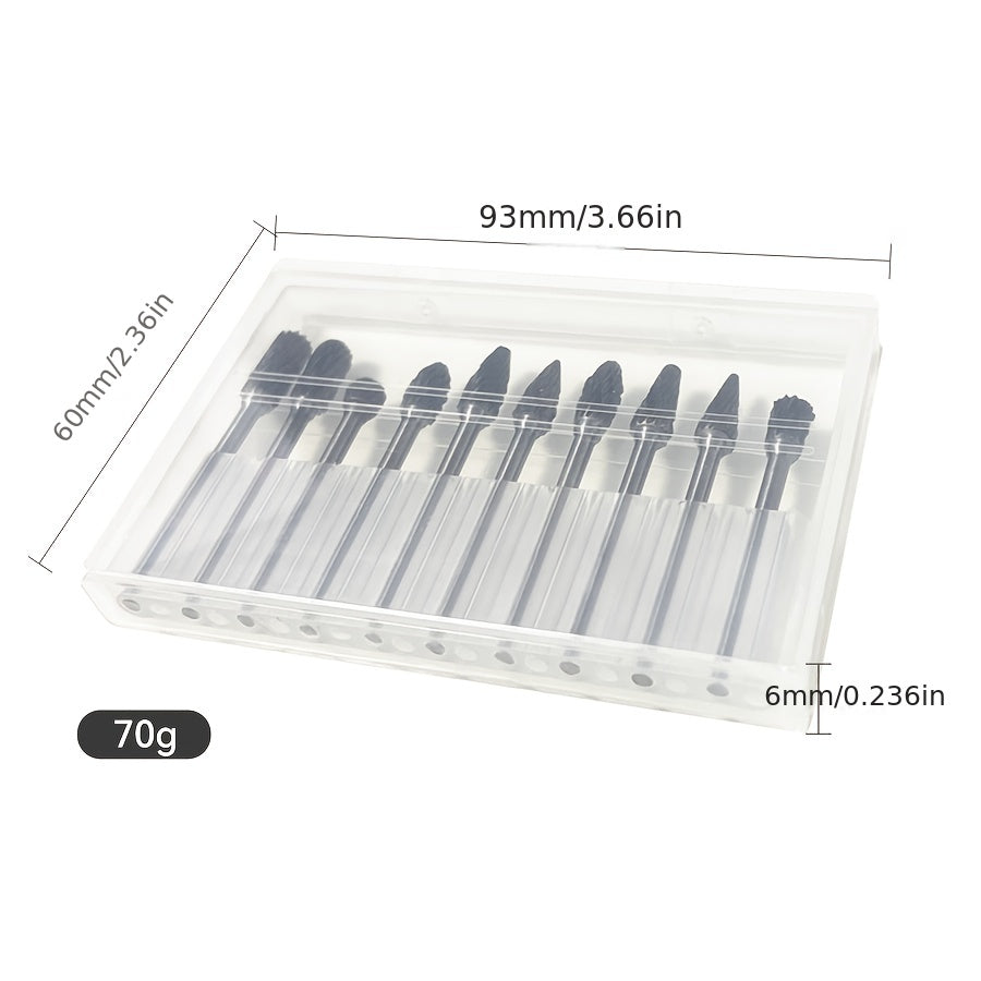 10pcs Tungsten Carbide Grinding Bits Set for Rotary Tools