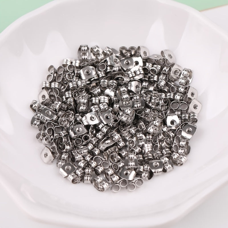 50pcs Casual Earring Back Plugs Round Ear Studs Jewelry Accessories DIY