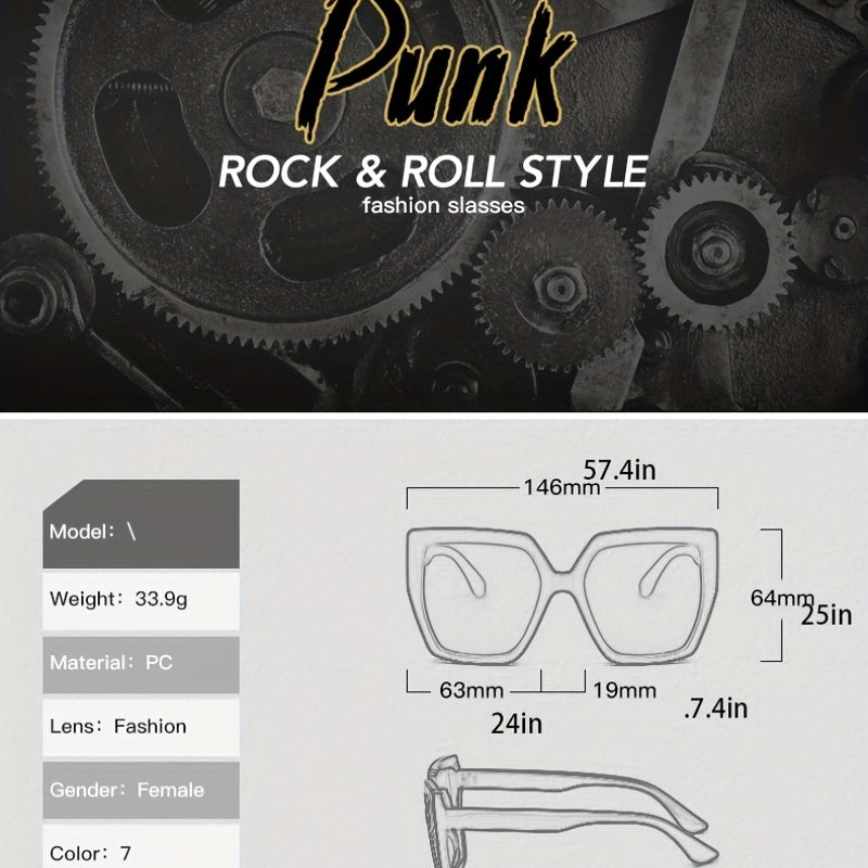 Oversized Square Sunglasses Gradient UV400