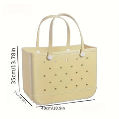 Hollowed Beach Bag Large Capacity Portable Handbag