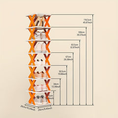 Foldable Shoe Shelf Indoor Space Saving Shoe Rack