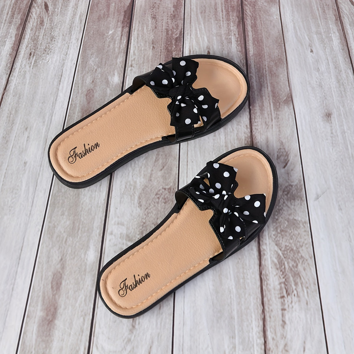 Toddler Girls Bow Strap Open Back Sandals Casual Slip On Mule Shoes