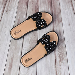 Toddler Girls Bow Strap Open Back Sandals Casual Slip On Mule Shoes