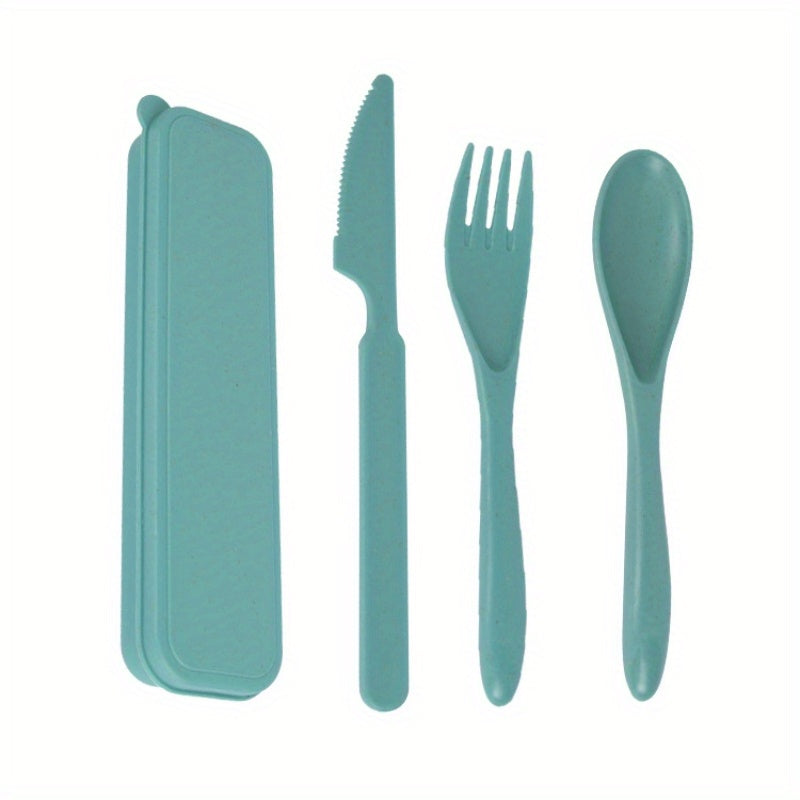 3pcs Cutlery Set Fork And Spoon Set Outdoor Tableware Portable for Camping