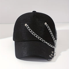 Men's Metal Chain Sun Hat Baseball Cap