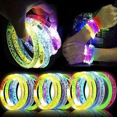 LED Glow Bracelets 6 Pack for Rave Concerts