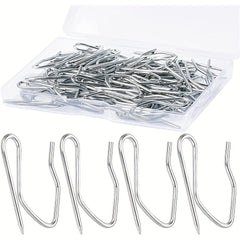 58pcs Stainless Steel Curtain Hooks Pin on Hooks for Window Shower Door Curtains