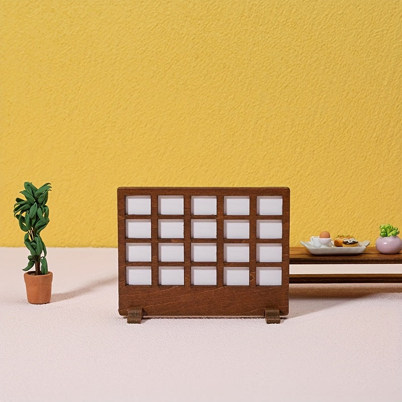 Dollhouse Retro Wooden Furniture Table Screen Ornaments