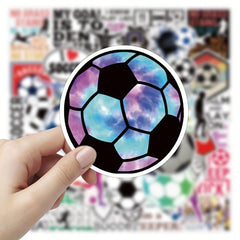100Pcs Soccer Stickers Waterproof for Laptop Water Bottles