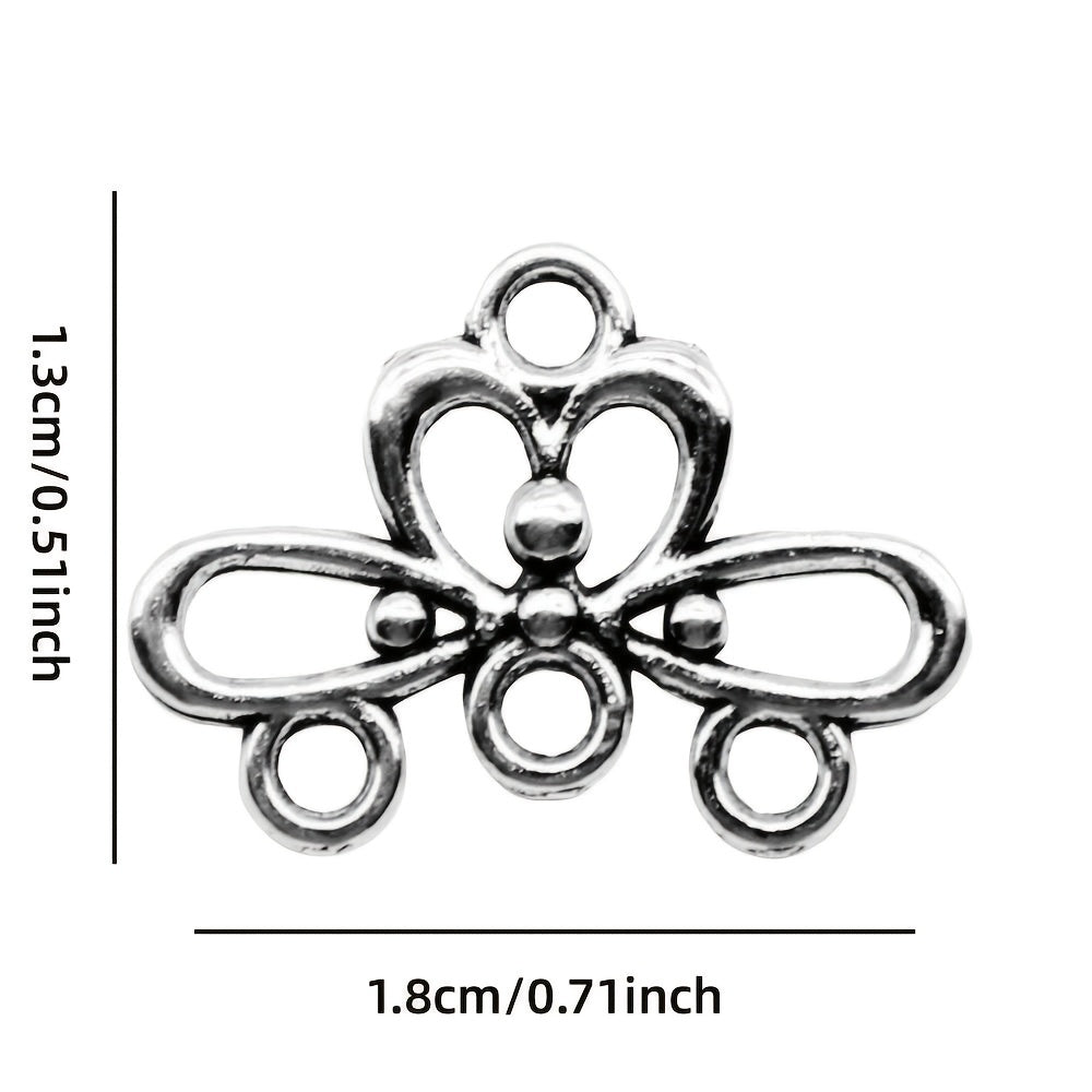 20pcs Vintage Hollow Flower Jewelry Connector for DIY Jewelry Making