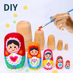 5-Piece Nesting Dolls for Christmas, Mother's Birthday, and More