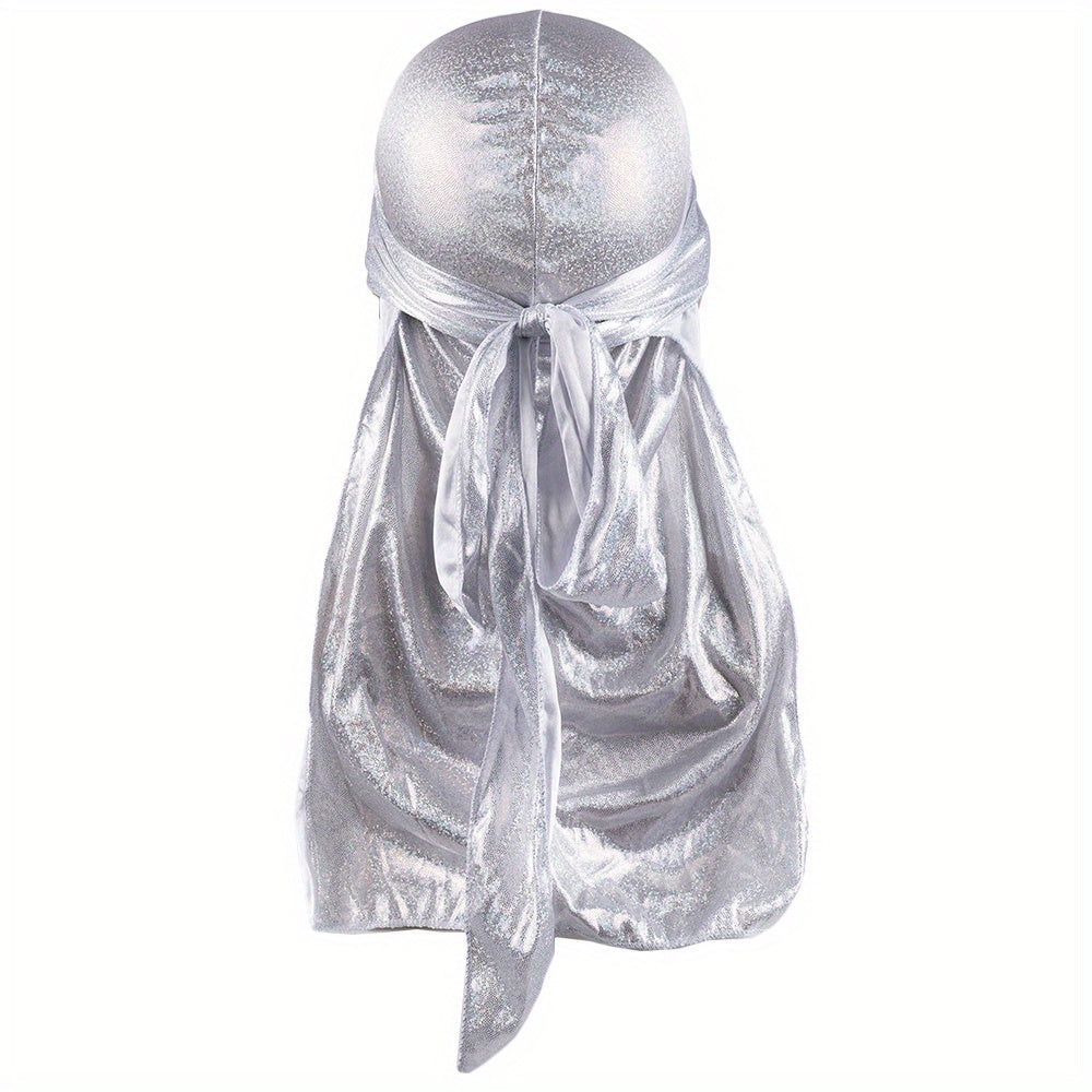 Metallic Silky Durag Spinning Waves Extra Long Tie