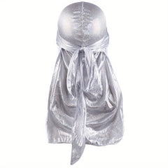 Metallic Silky Durag Spinning Waves Extra Long Tie