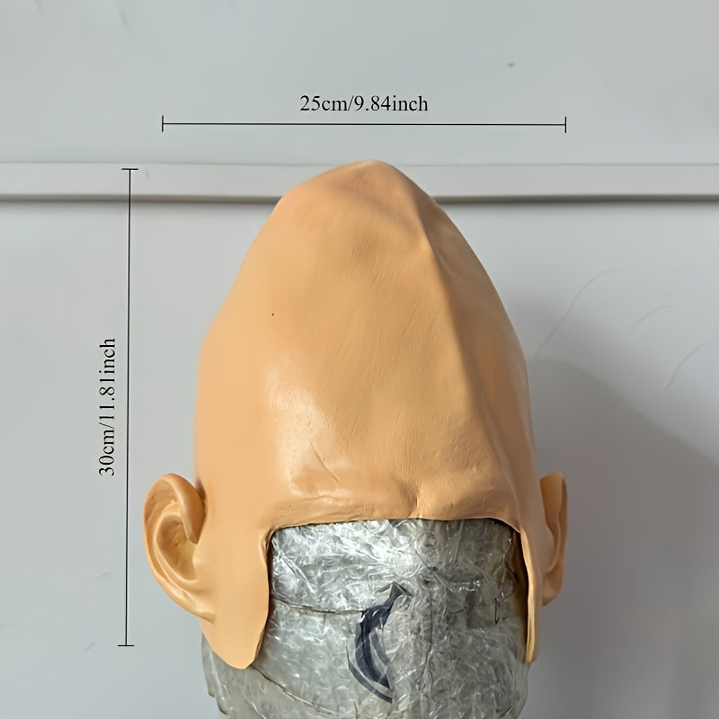 Realistic Conehead Alien Skull Prop Beige to Reddish Brown Gradient