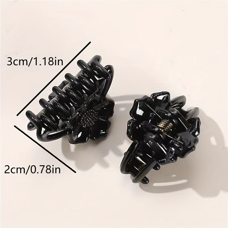 12pcs Small Flower Hair Claw Clip Strong Hold Hair Jaw Clip For Thick Hair