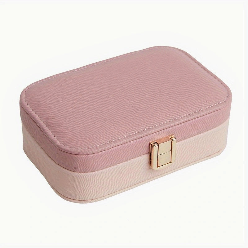 Stylish Jewelry Storage Box Travel Portable Storage Bag Solid Necklace Organizer