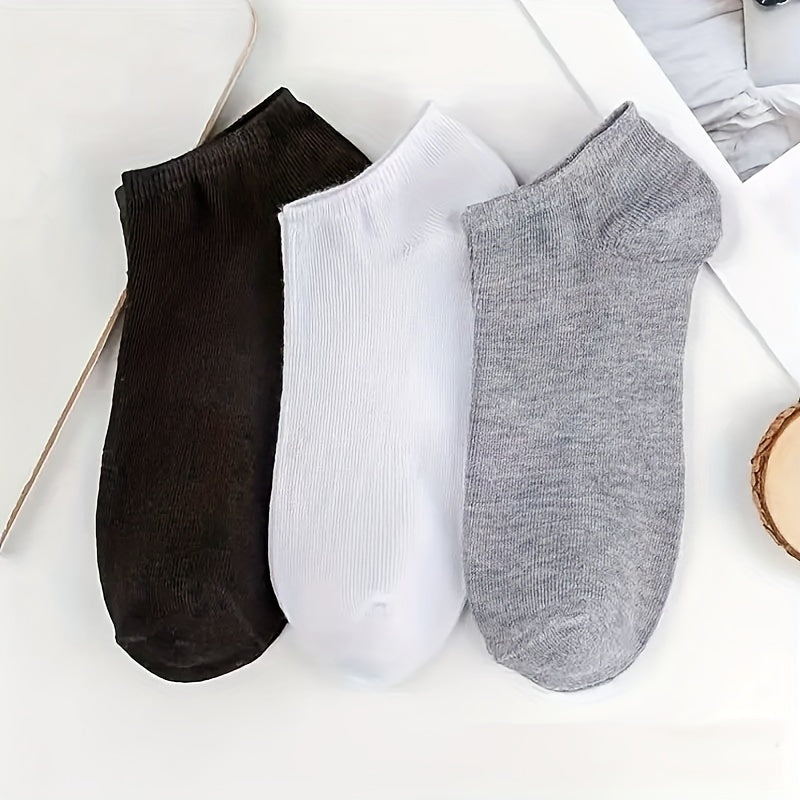 14 Pairs Women's Low Cut Ankle Socks Soft & Lightweight Solid Stockings