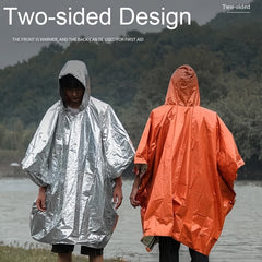 Portable Reflective Windproof Raincoat for Emergency Hiking