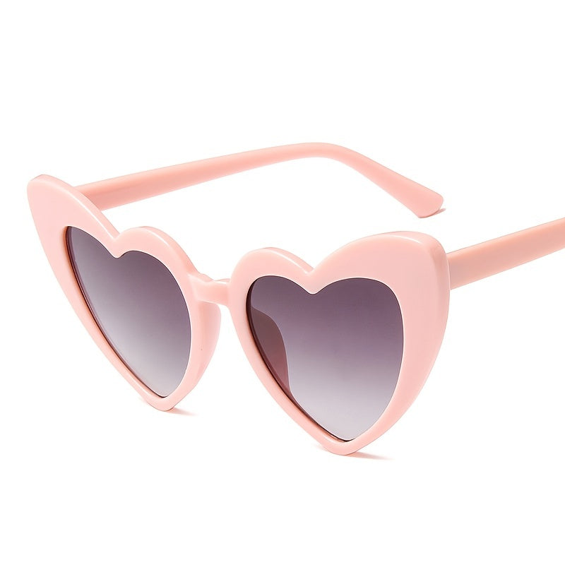 Heart Sunglasses Metal Large Frame Sunscreen Glasses