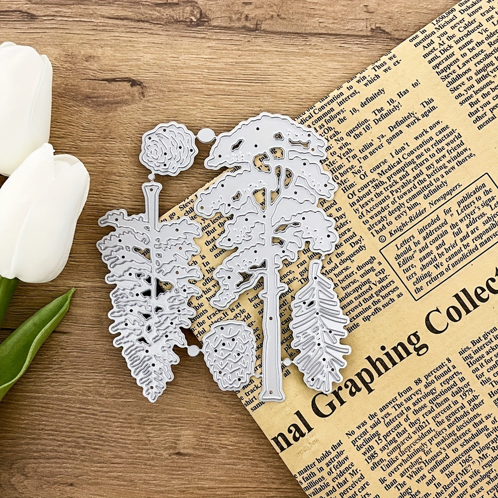 1pc Pine Trees Pattern Metal Cutting Dies Stencils For DIY Scrapbooking