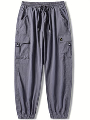 Men's Solid Drawstring Active Stretch Pants