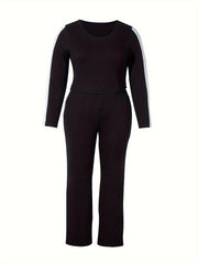  Colorblock Long Sleeve Top & Pants Set