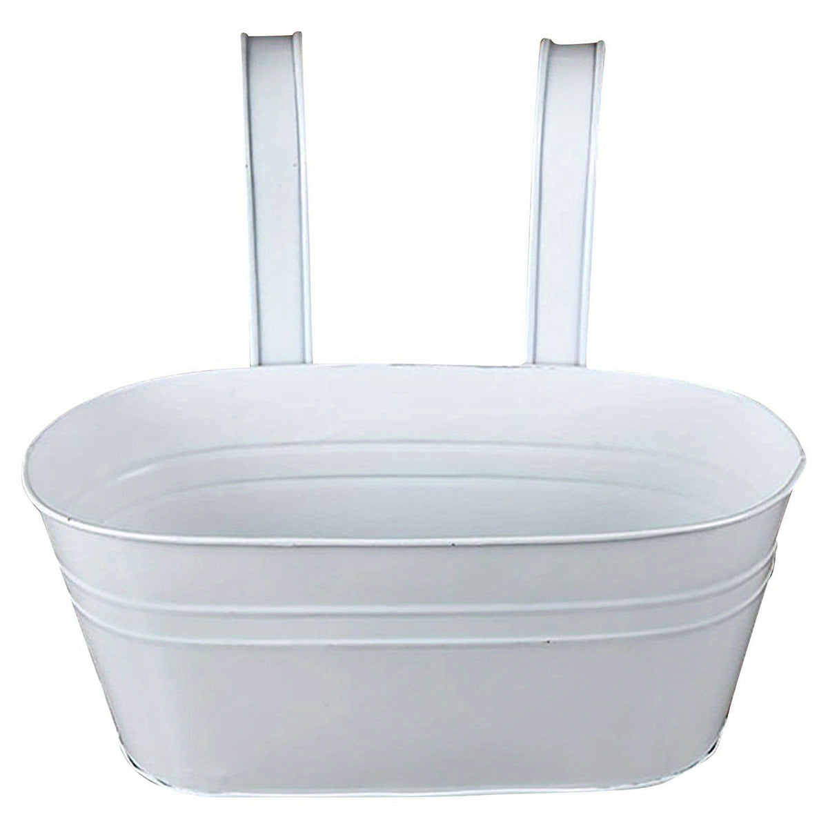 Metal Hanging Flower Pots Wall Mounted Garden Bucket with Hooks