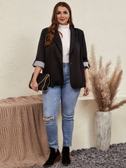  Colorblock Stripe Print Blazer
