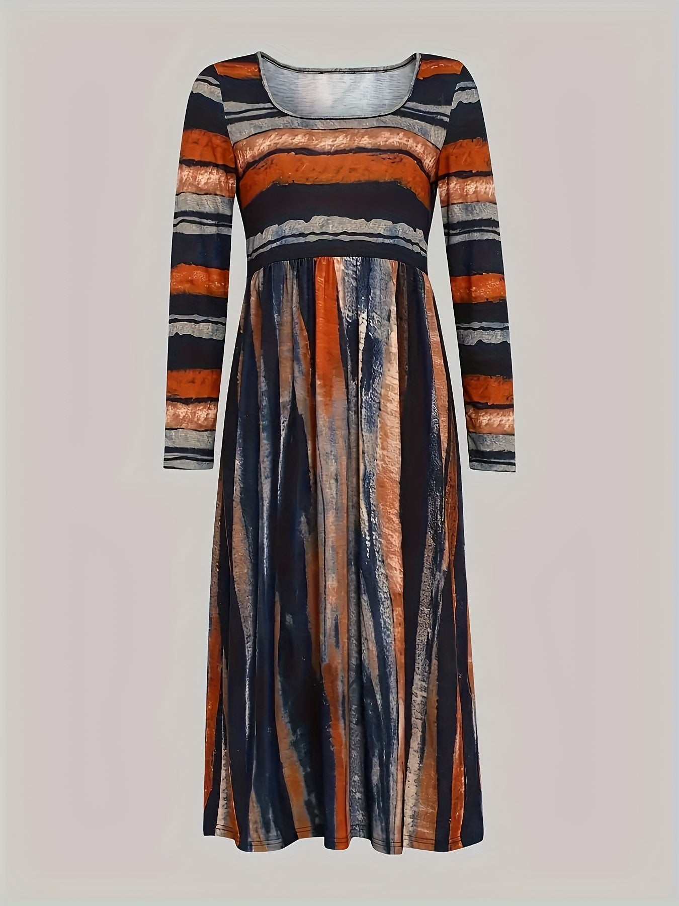  Tie Dye Long Sleeve Maxi Dress
