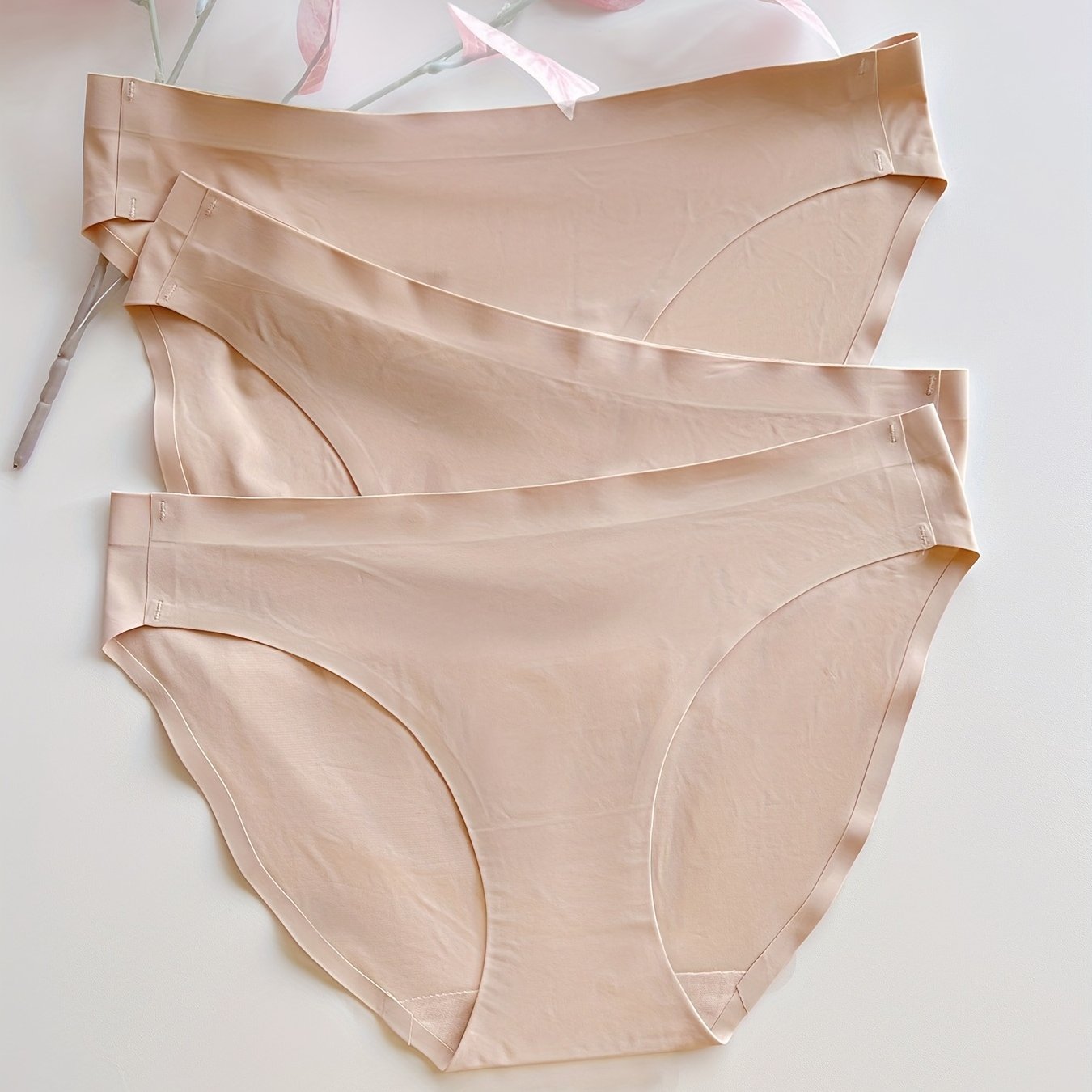 3pcs Seamless Breathable Briefs Lingerie Underwear