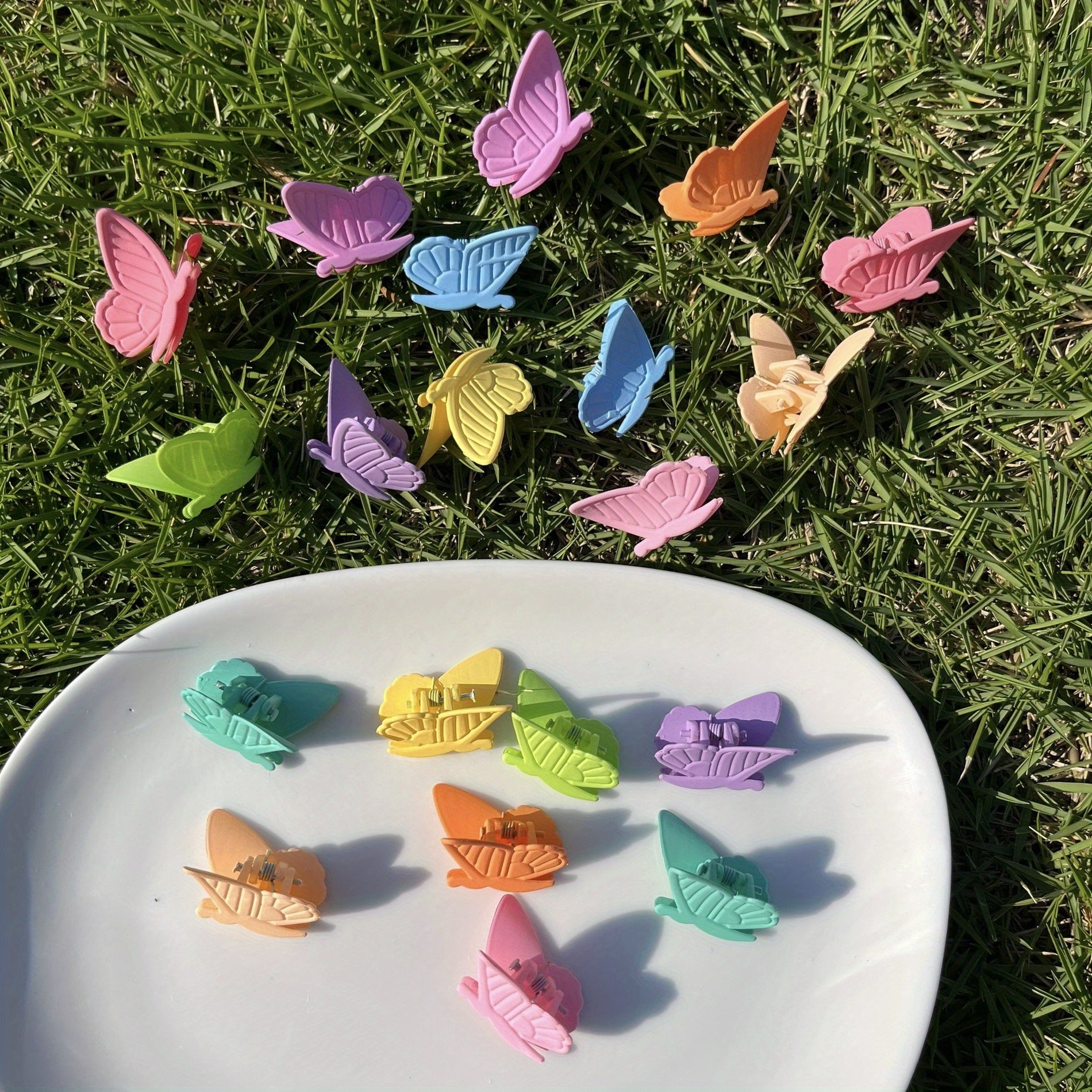 20pcs Matte Candy Hair Claw Clip for Women Girls