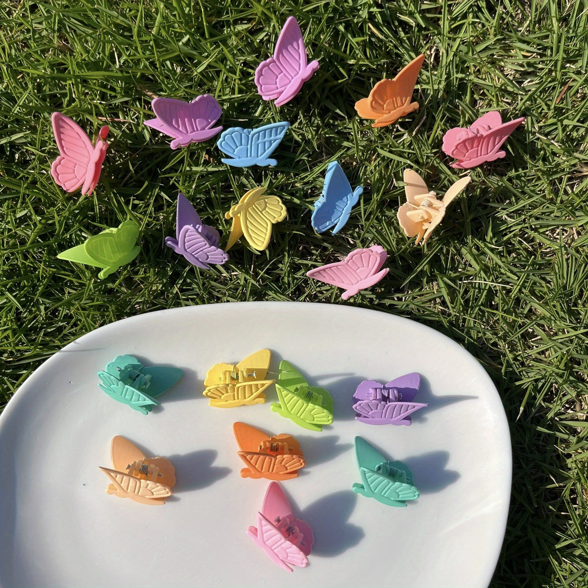 20pcs Matte Candy Hair Claw Clip for Women Girls