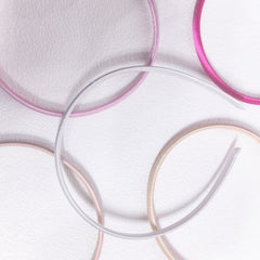 25pcs Satin Skinny Headband Head Hoop Nonslip Hair Band for Women Girls