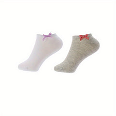 10 Pairs Bow Tie Socks Soft Lightweight Ankle Socks Women's Stockings
