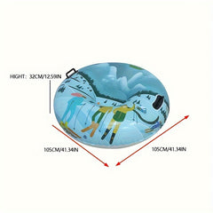 1pc Inflatable Skiing Ring Winter Snowboard Safety Handle Cartoon Printing