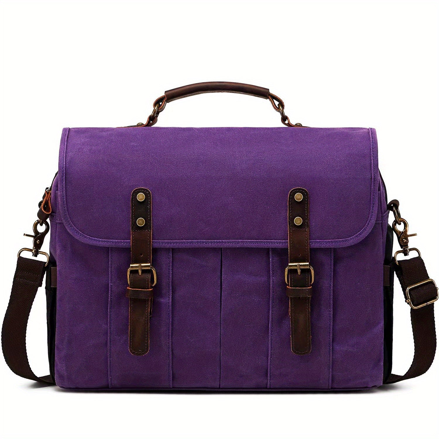 Men's Messenger Bag Retro Waterproof 15.6" Laptop Briefcase