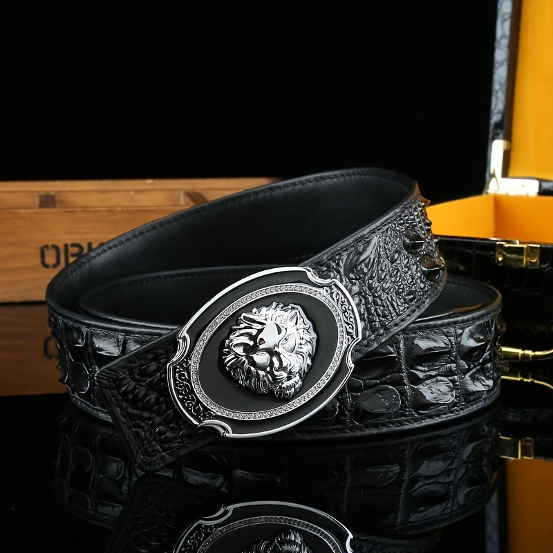 Men's Belt Double sided Cowhide Leather Reverse Edg